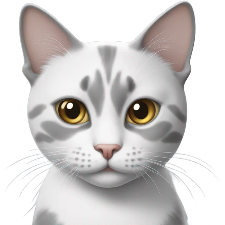 White and grey cat emoji