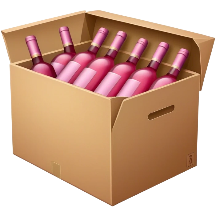 vino en carton rosado dulce faisan emoji