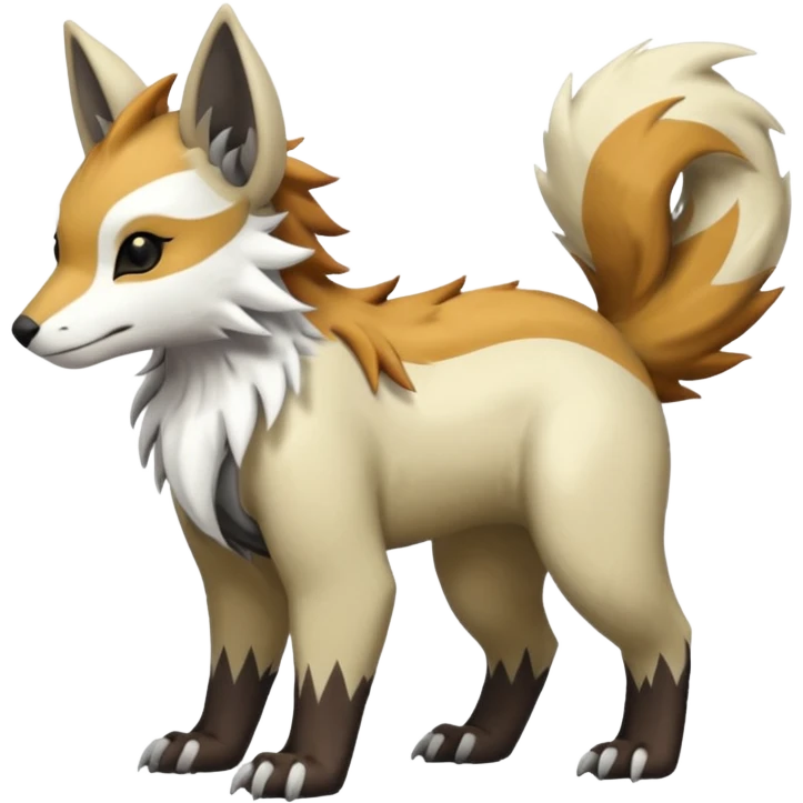 Shiny Brown Golden Ginger Black Grey White Beige Linoone-Absol-Trico-Hybrid (Full body) emoji