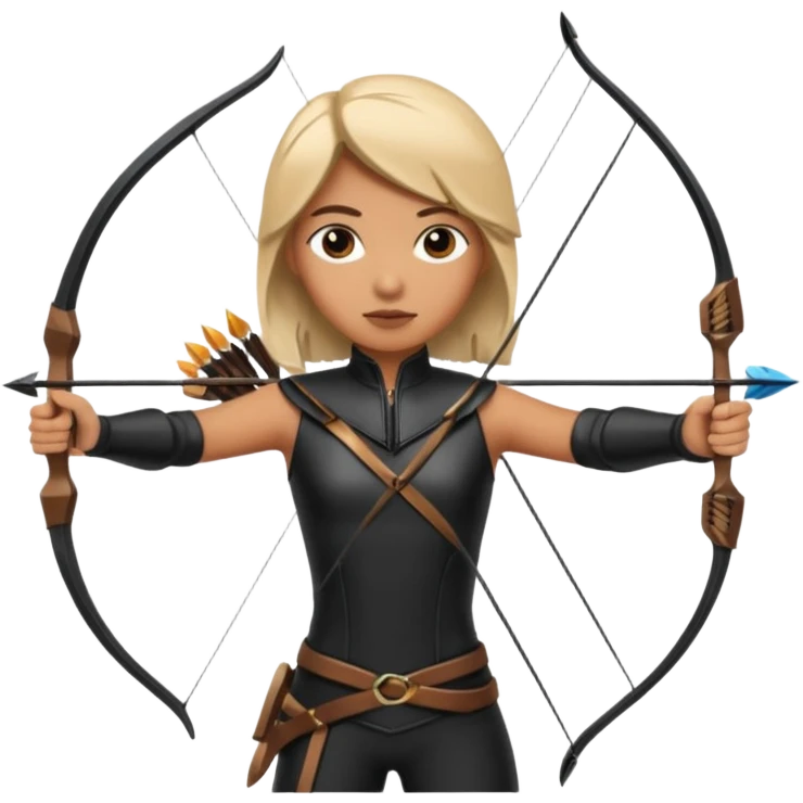 The classic hunter image with bow and arrow emoji