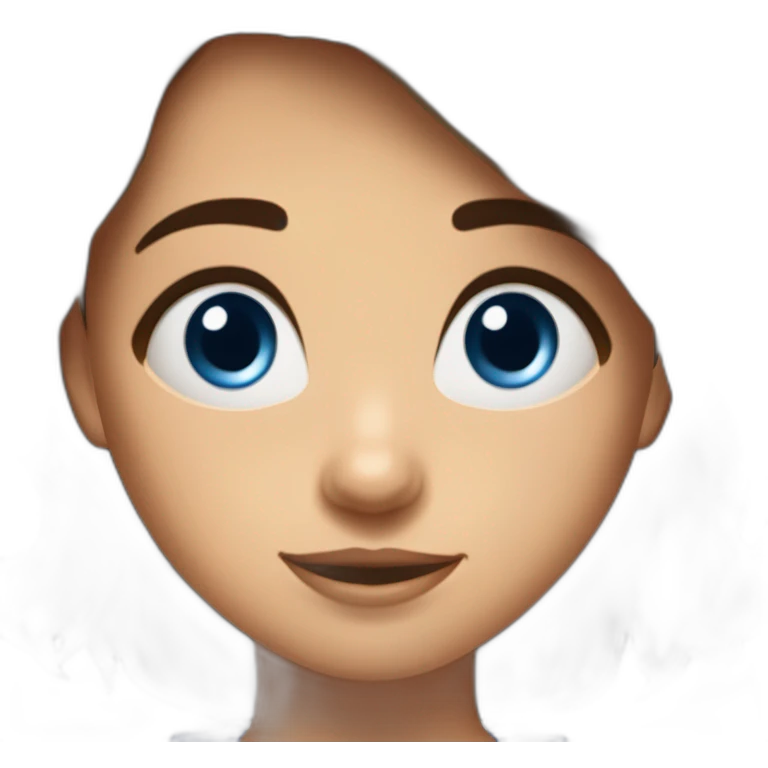 fIlle brune avec les yeux bleus et des tâches de rousseur  garçon brun avec des cheveux mi long et les yeux marron  emoji