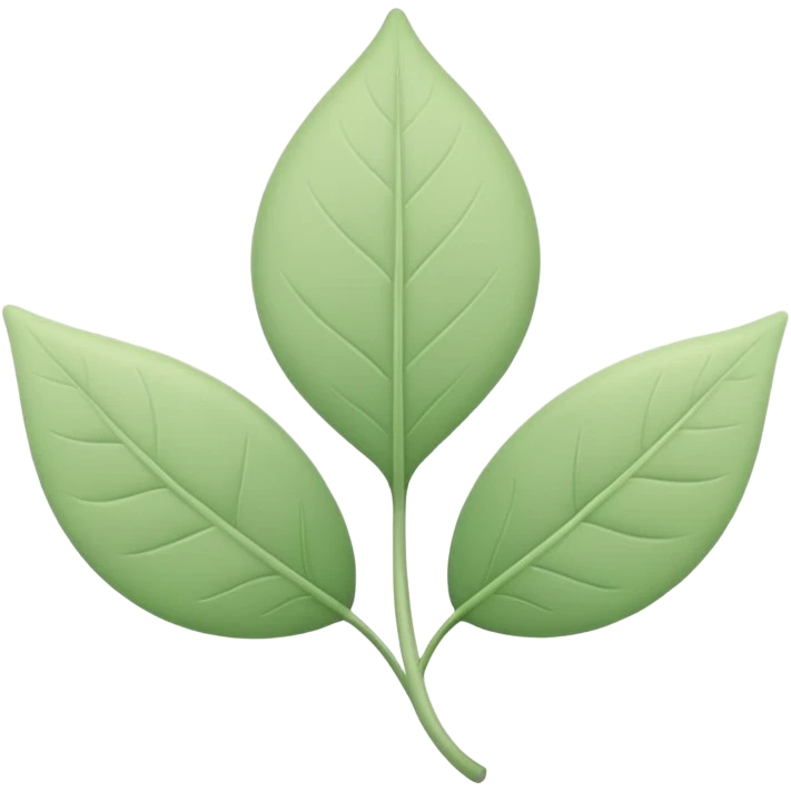 minimal abstract emoji symbolizing fertility,
soft leaf or bloom-inspired shape,
gentle green pastel tones,
clean and calm aesthetic,
modern reproductive health app style,
transparent background,
vector illustration
 emoji