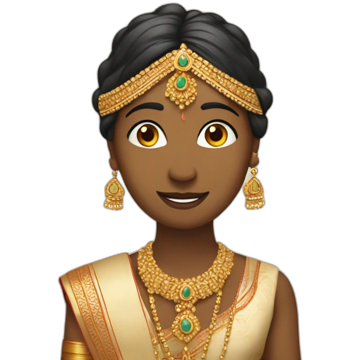 Indienne qui chante à un mariage emoji