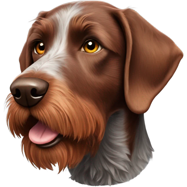 Red german wirehaired pointer dog emoji