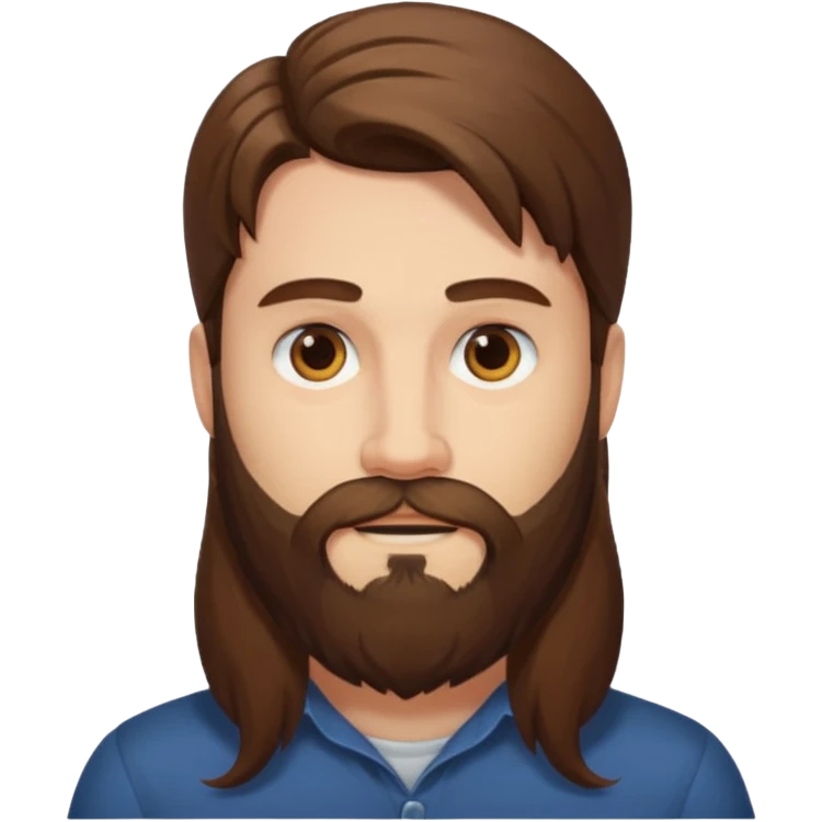 long hair bearded man emoji