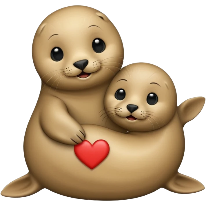 Happy seal in love emoji