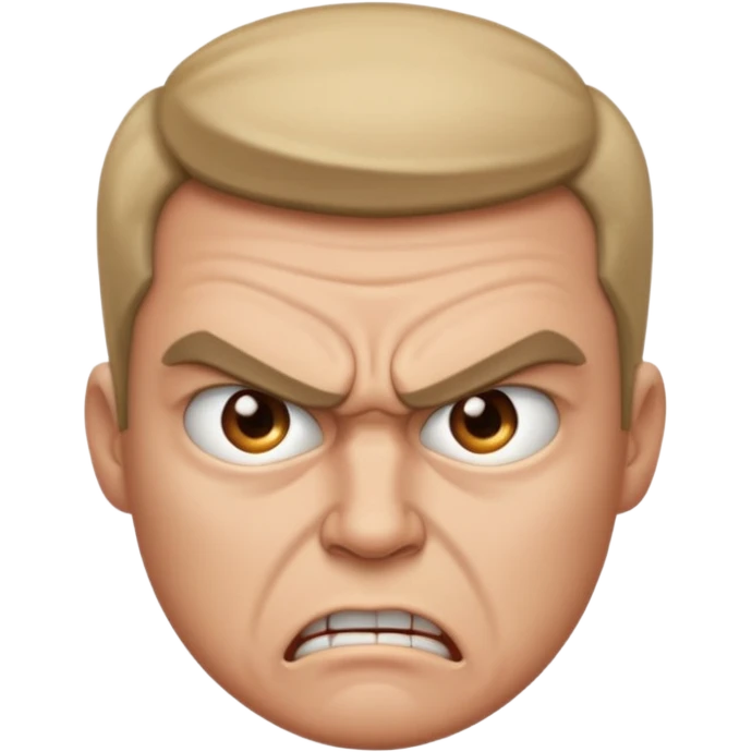 Angry clever face emoji