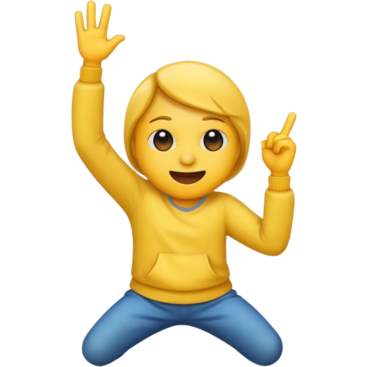 Emoji dabbing emoji