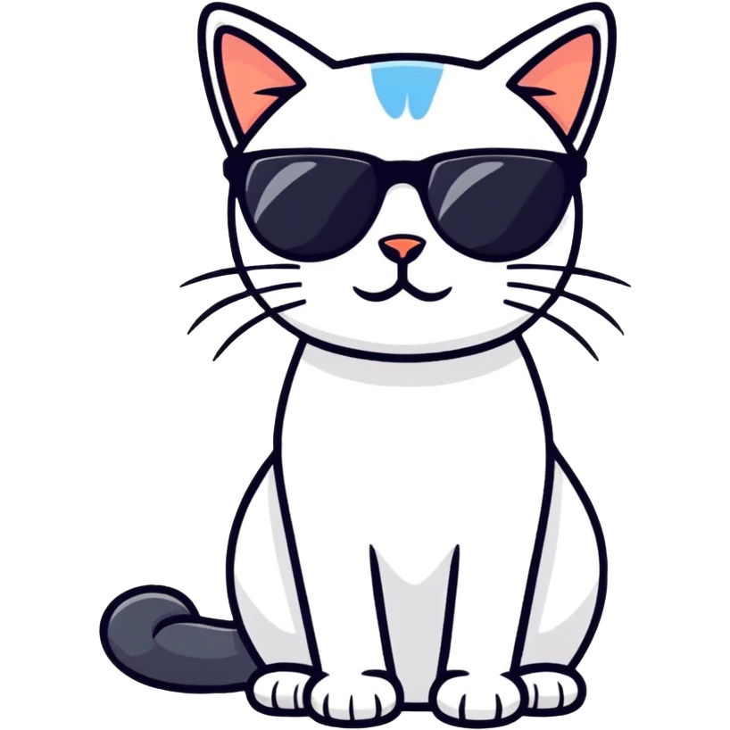 Cat with sunglasses emoji