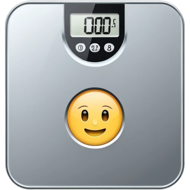 Digital weight scale with 0:00 on it emoji