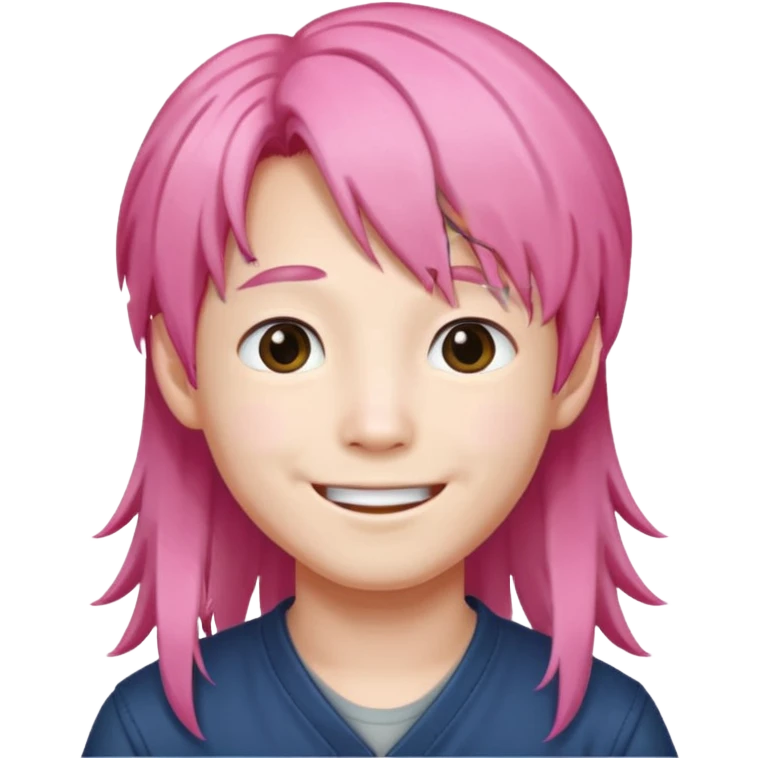 korean boy with long pink hair emoji