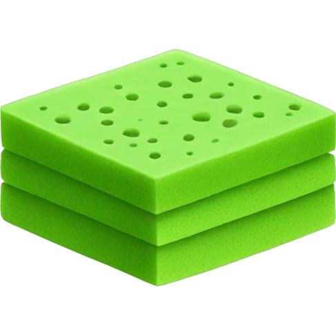 green flat square dish sponge emoji