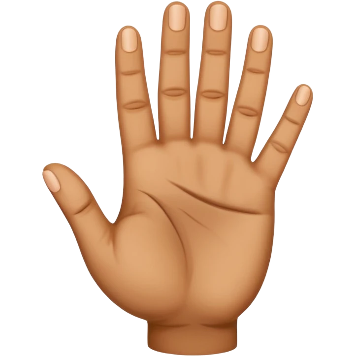 Really can't you follow instructions, I said Hand with 3 straight fingers and one bent towards the palm (the 3rd finger) should be 4 fingers and a thumb with the 3rd finger obviously cured intowards the palm emoji