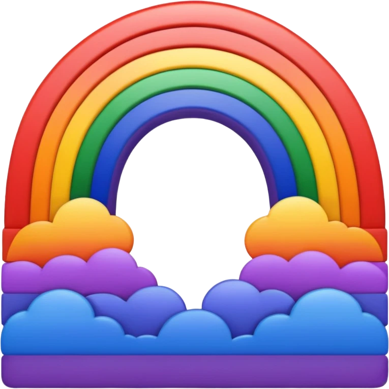 Rainbow in sunset emoji