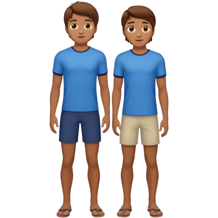 barbie merliah summers as a guy with brown har and brown eyes and tanned skin and full body emoji