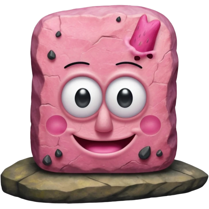 Patrick from SpongeBob on a rock  emoji