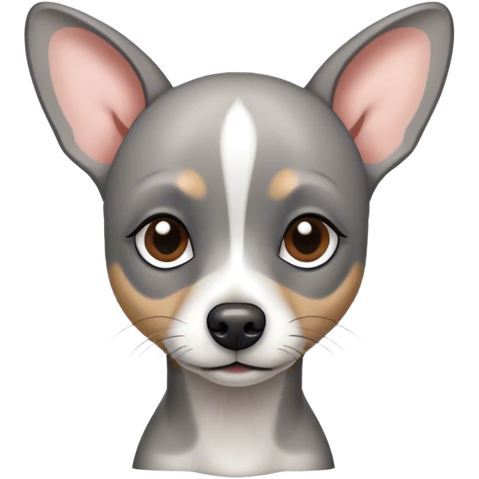 Gray rat terrier dog  emoji