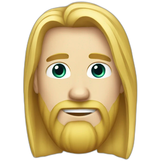 Man blonde beard long hair long nose emoji