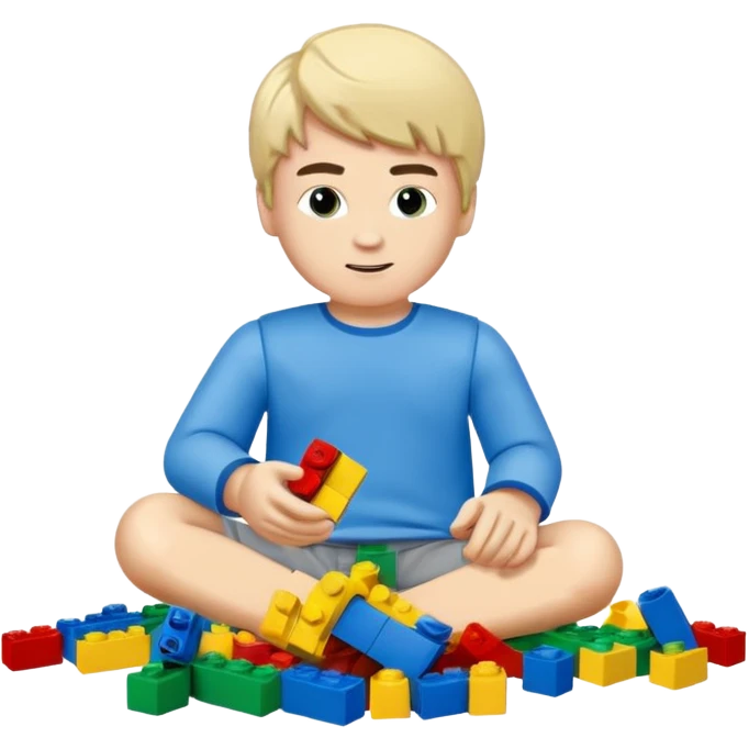 boy playing with legos full body emoji