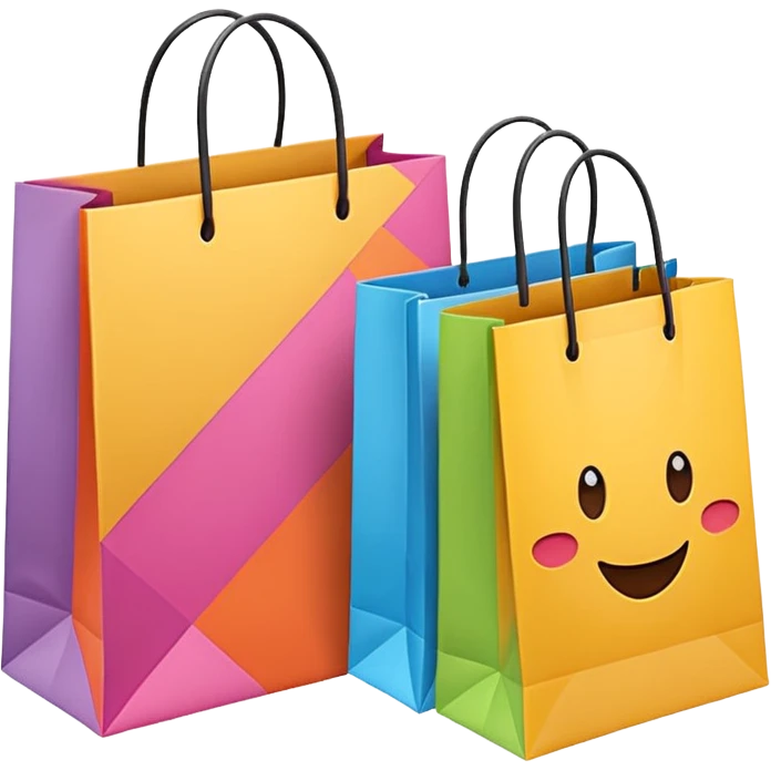 shopping bags from group outing emoji