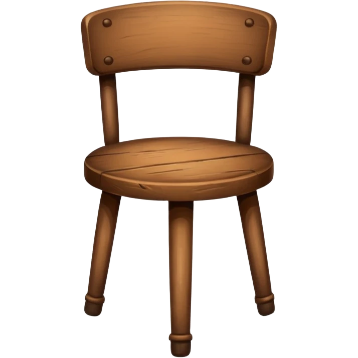 Wooden chair with only three legs emoji