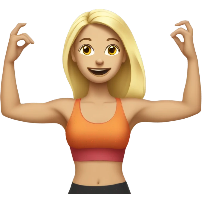 blonde women doing a yogo pose emoji