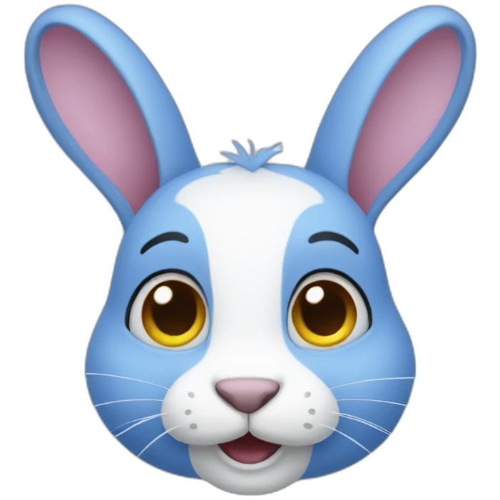 Blue-rabbit emoji