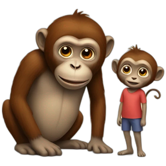 monkey talk with human emoji