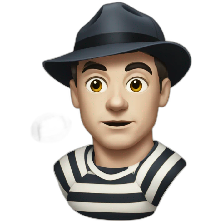 buster Keaton playing rugby emoji
