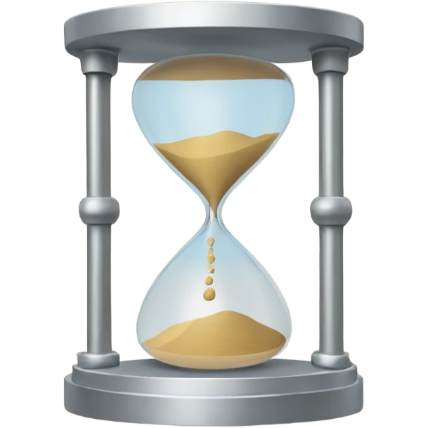 an aluminum sand clock emoji