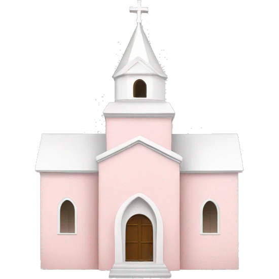Light pink and white church emoji