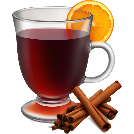 Mulled wine with orange and cinnamon  emoji