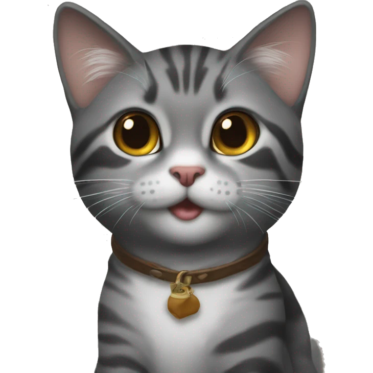 Кошка с кофе emoji