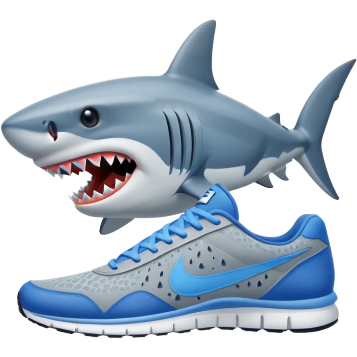 Shark With Blue Nikes emoji