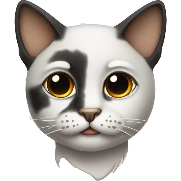 Cat with a black stain in his forehead  emoji