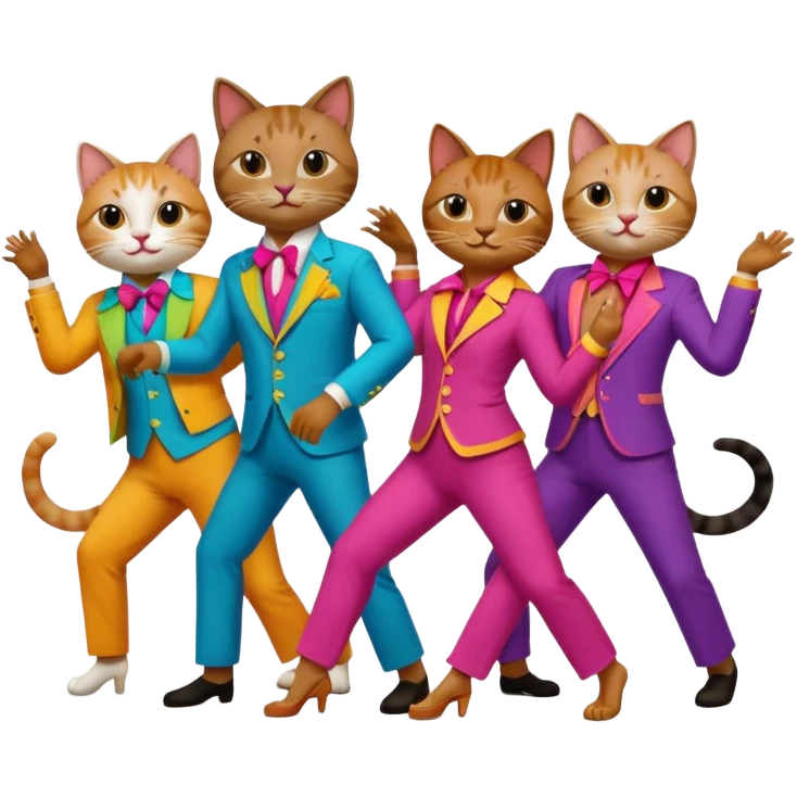 Cats salsa dancing in Miami emoji