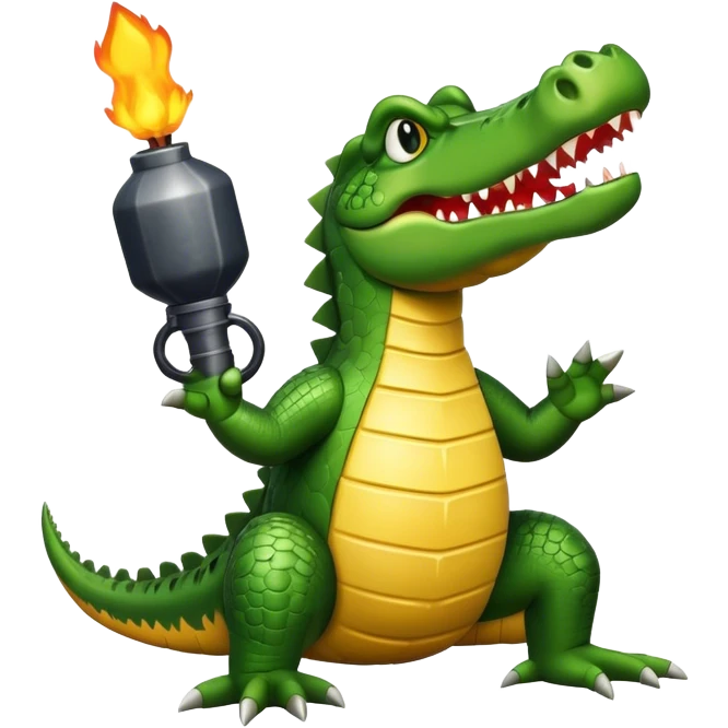 crocodile with bomb body emoji