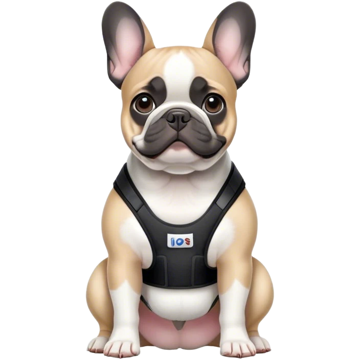 French bulldog in back brace  emoji