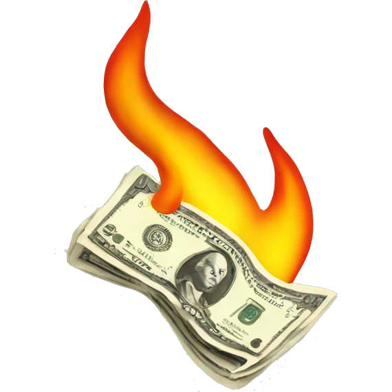 Flame money flaying  emoji