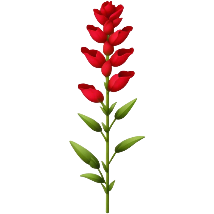 single red Snapdragon, straight stem emoji