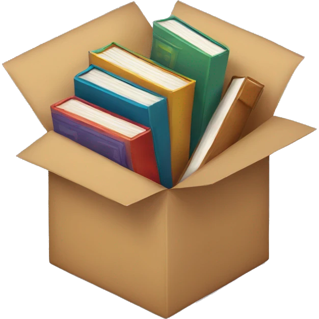 open box with books inside emoji