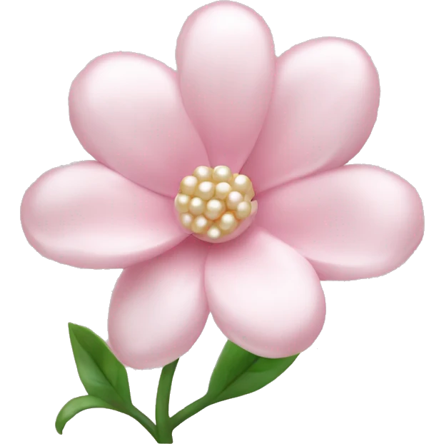 Pearl light pink flower emoji