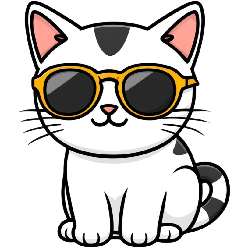 Cat with sunglasses emoji