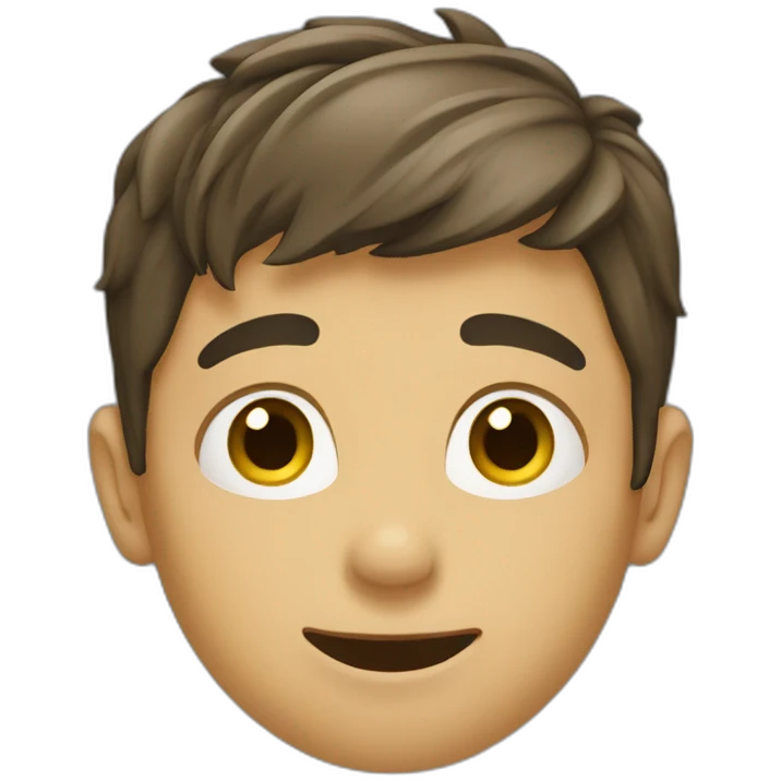 A boy pointing downwards emoji