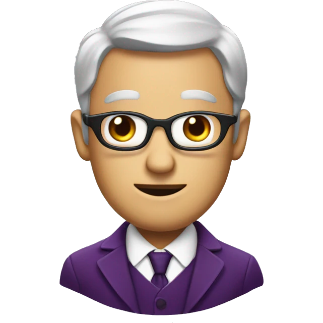 an aubergine wearing gentleman clothes emoji