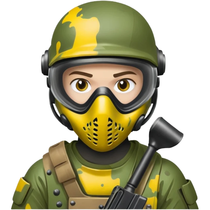 paintball player face emoji