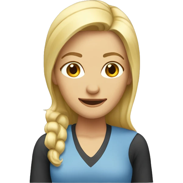 blonde female computer trainer emoji