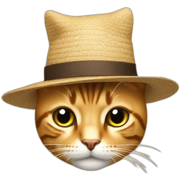 hat made out of a cat emoji