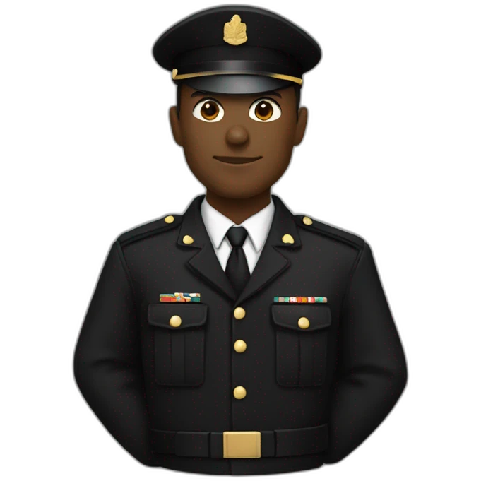 soldier in black suite emoji