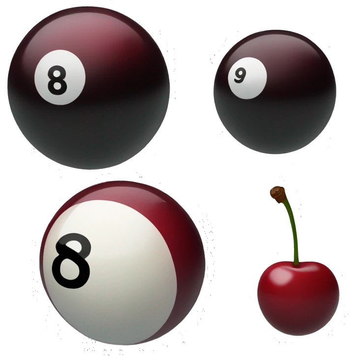 cherry 8 ball emoji